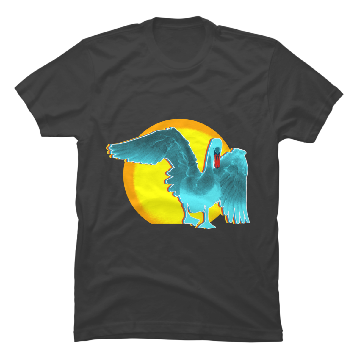 the sky was yellow and the sun was blue t-shirt